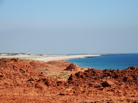 Where red earth meets the blue sea